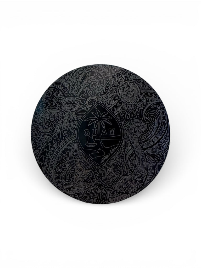 Guam Pacific Engraved Coaster-Circle