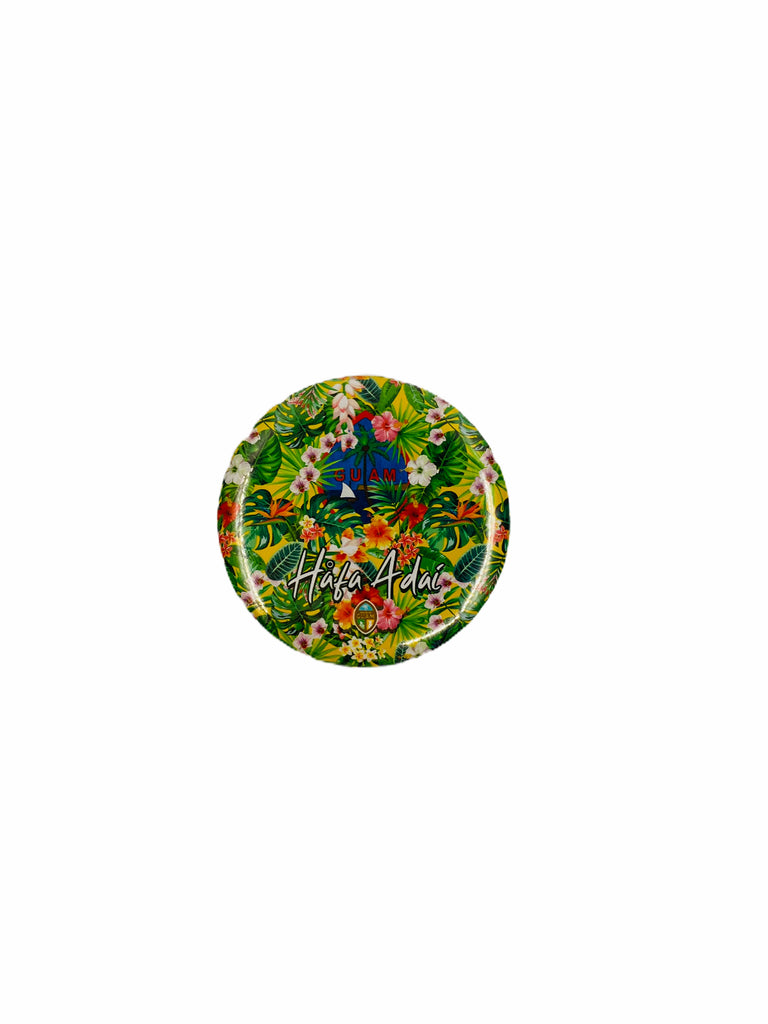 Floral Tropical (Yellow) Bottle Opener Magnet