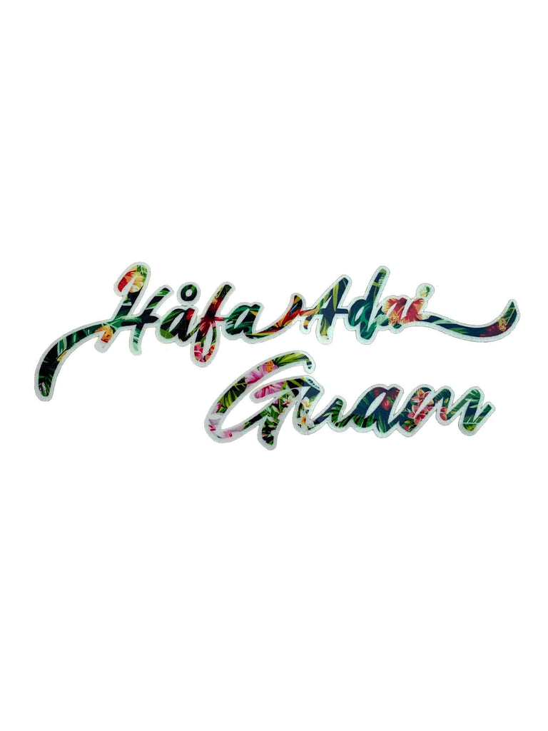 Floral HA Guam Sticker