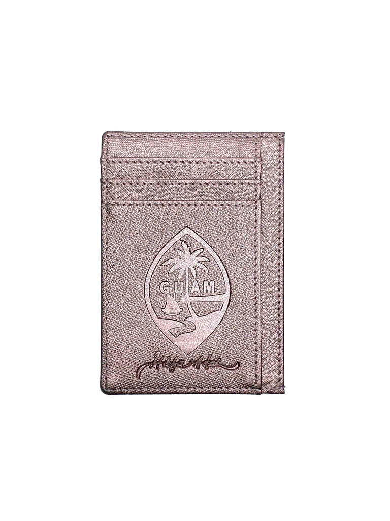 Leather ID Card Holder Rosegold