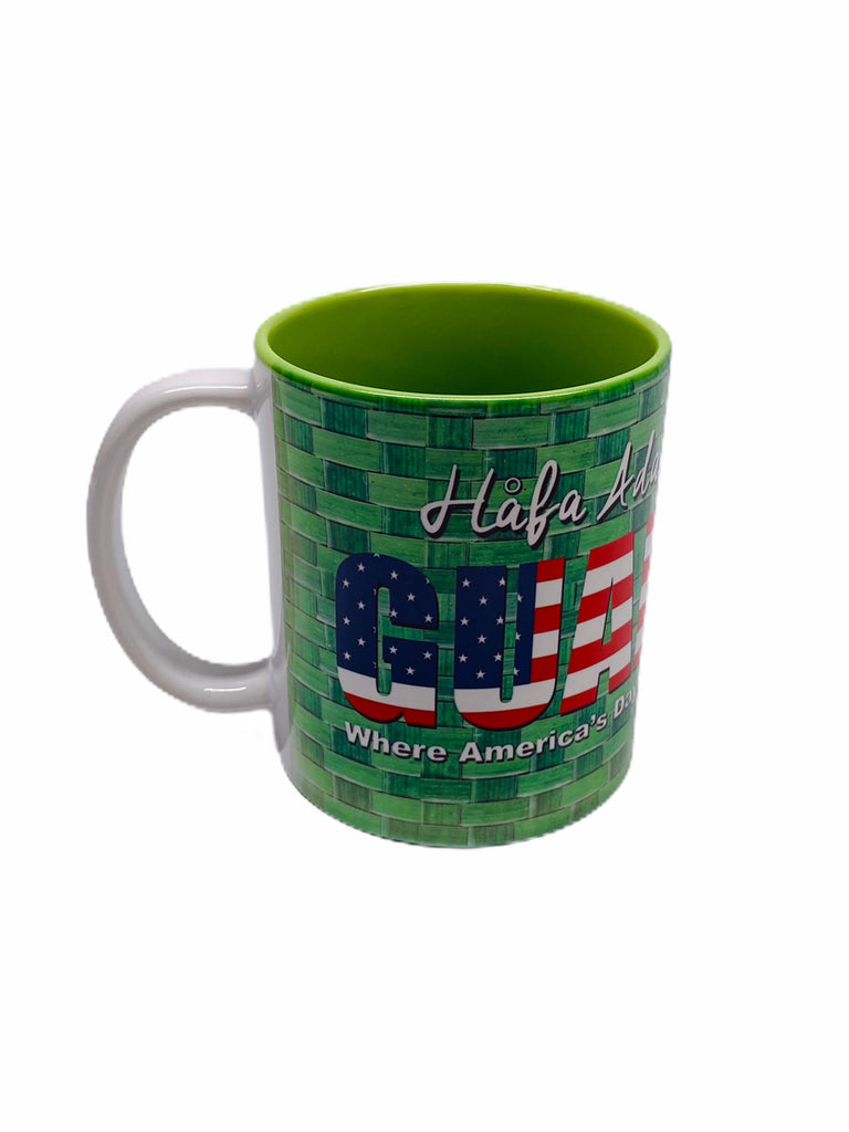 Green Woven Island Guam Mugs