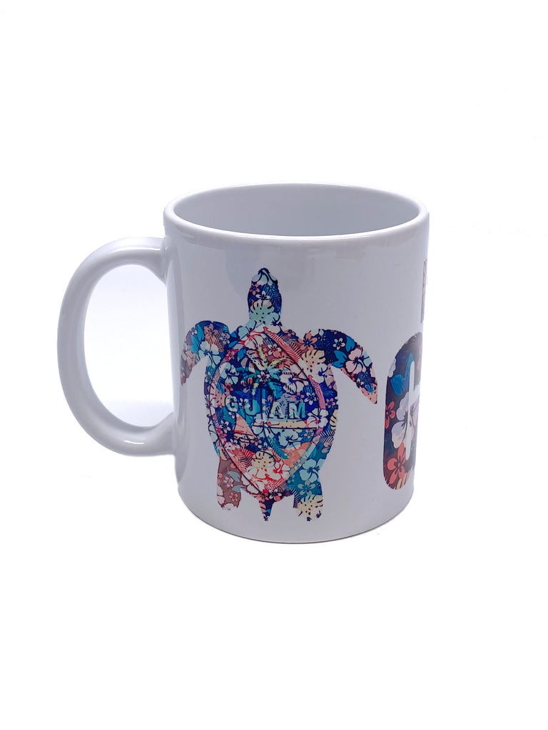 Floral Turtle Guam Mugs