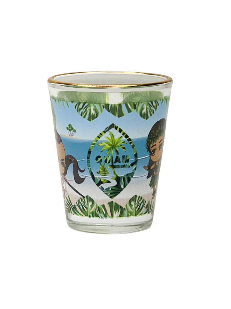 Tropical Island Shot Glass
